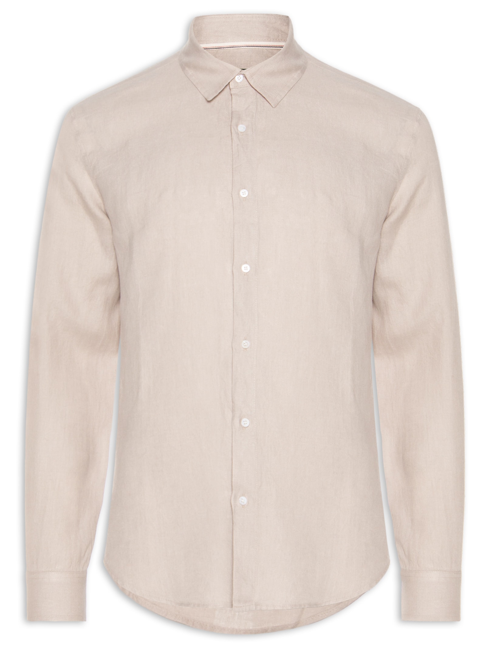 Camisa Masculina Classic Linen New Manga Longa Bege Osklen