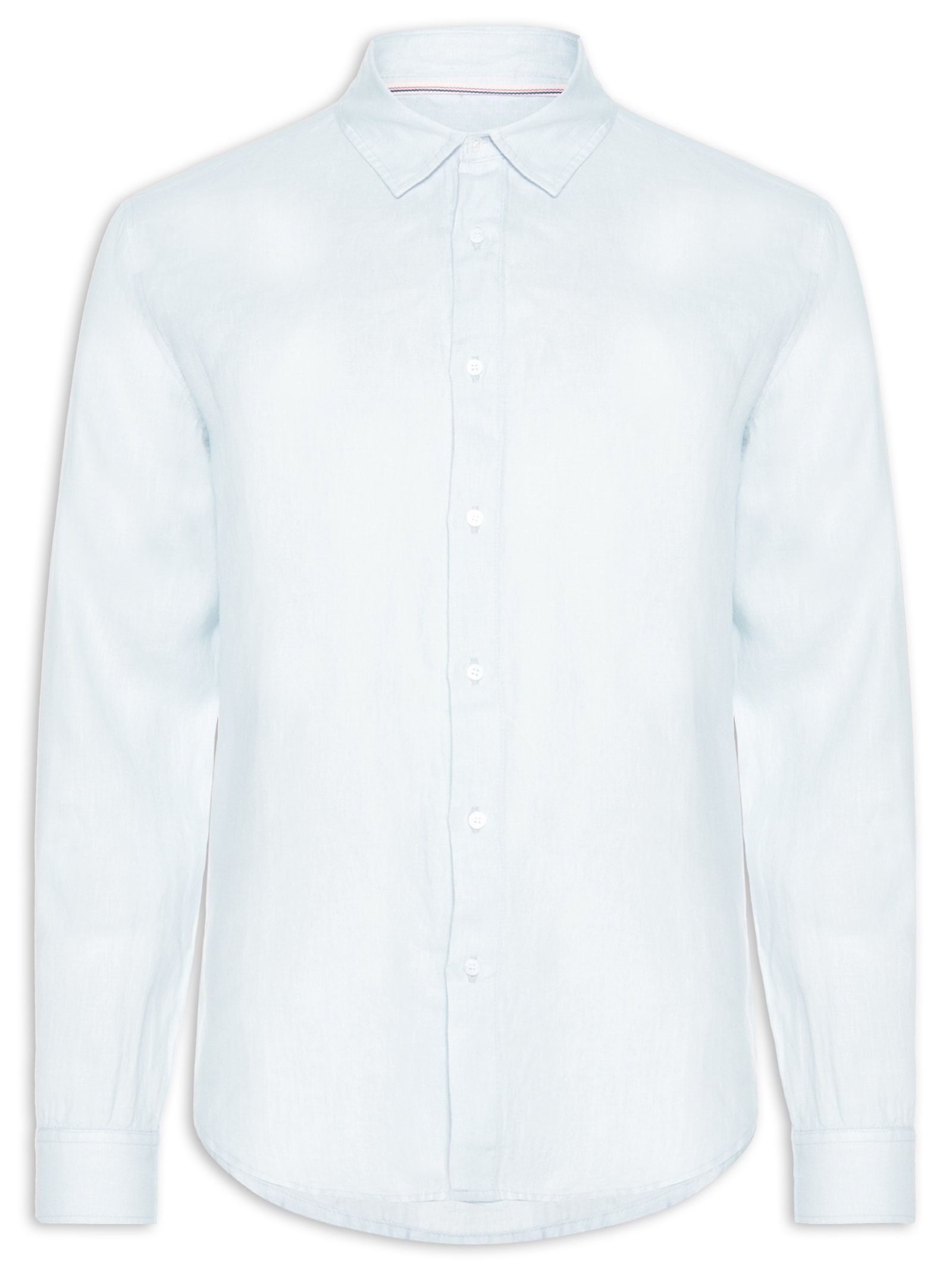 Camisa Masculina Classic Linen New Manga Longa Linho Azul Osklen