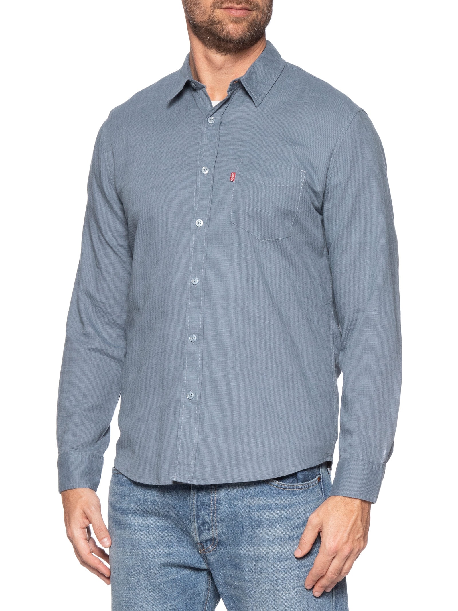Camisa Masculina Classic Standard Azul Levi's