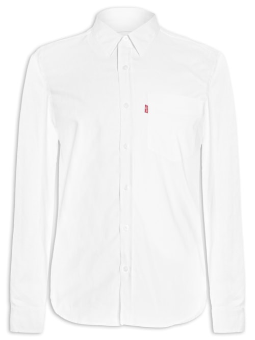 Camisa Masculina Classic Sunset 1 Pocket Standard – Branco