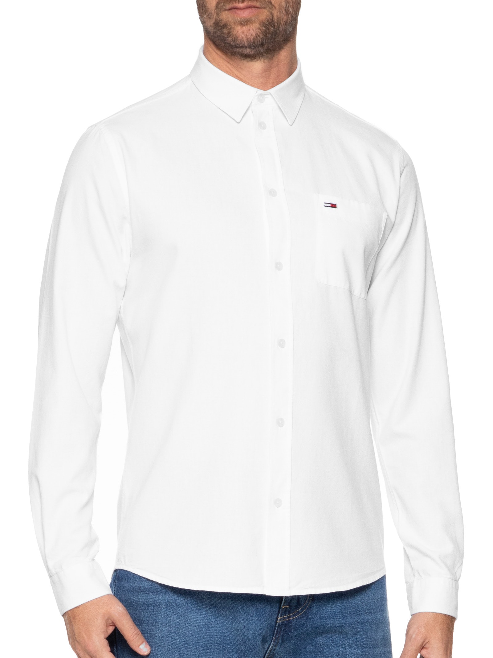 Camisa Masculina Classics Oxford Shirt Branco Tommy Jeans