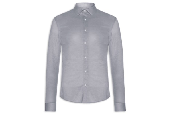 Camisa Masculina Clima Control Tech Slim Fit - Cinza