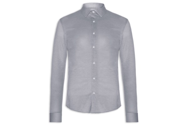 Camisa Masculina Clima Control Tech Slim Fit - Cinza