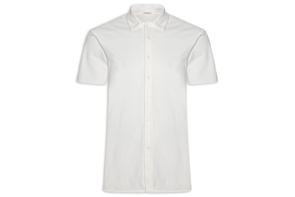 Camisa Masculina Collas Points Manga Curta - Off White