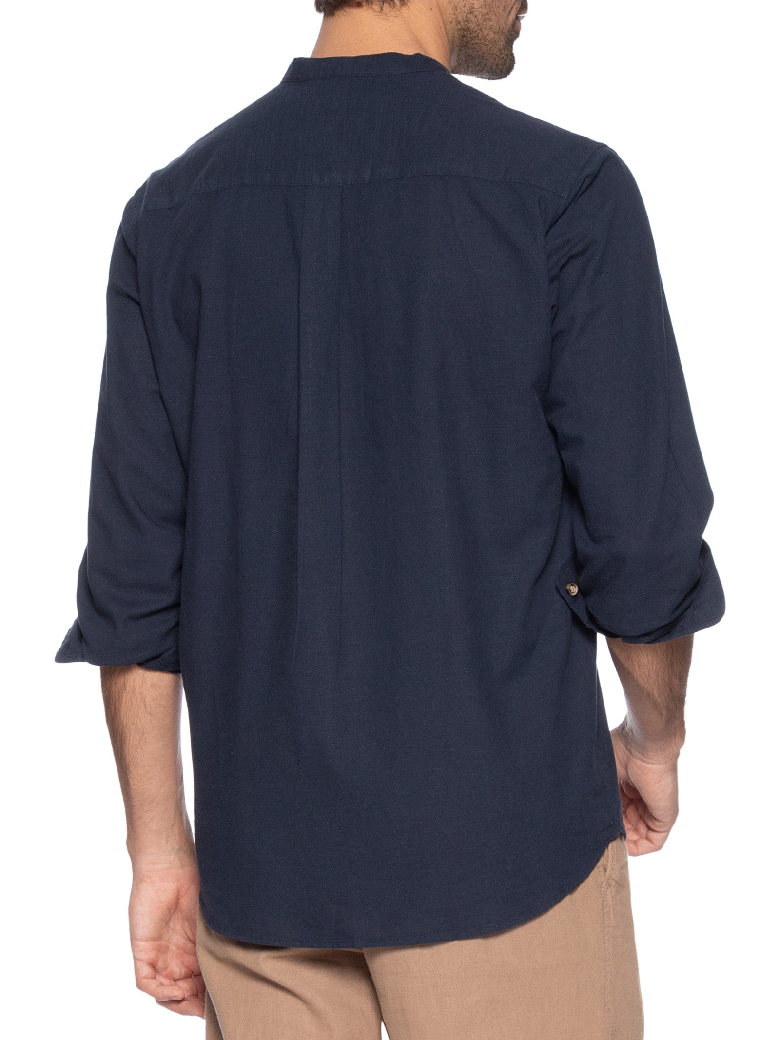 Camisa Masculina Comfort Fit Gola Padre Azul Jack & Jones