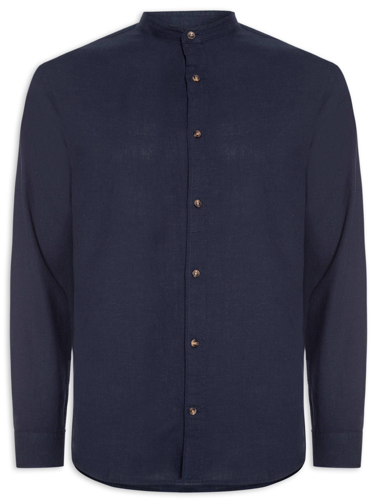 Camisa Masculina Comfort Fit Gola Padre Azul Jack & Jones