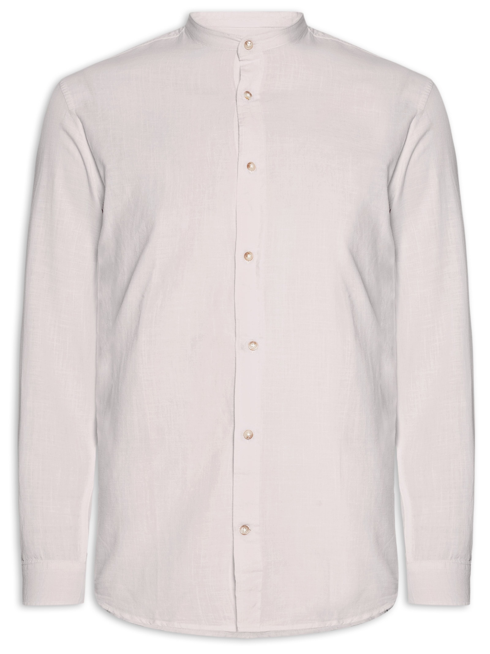 Camisa Masculina Comfort Fit Gola Padre  Bege Jack & Jones