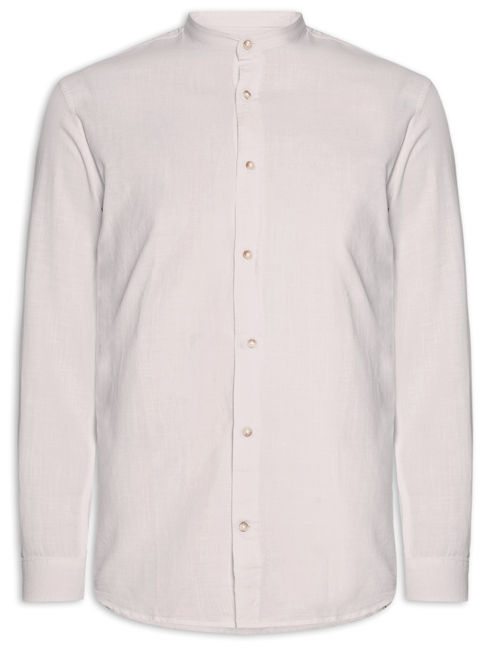 Camisa Masculina Comfort Fit Gola Padre  Bege Jack & Jones