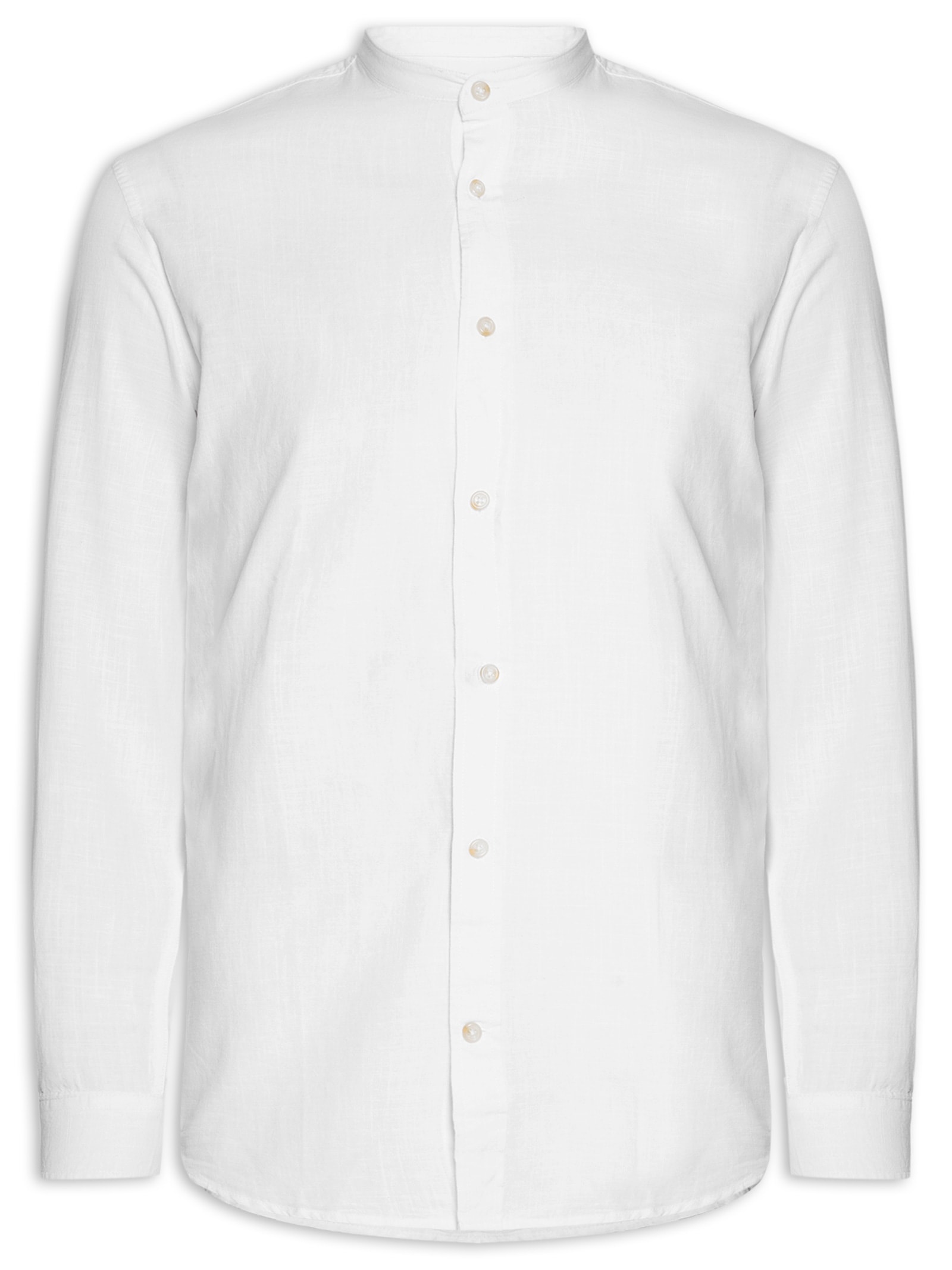 Camisa Masculina Comfort Fit Gola Padre Branco Jack & Jones