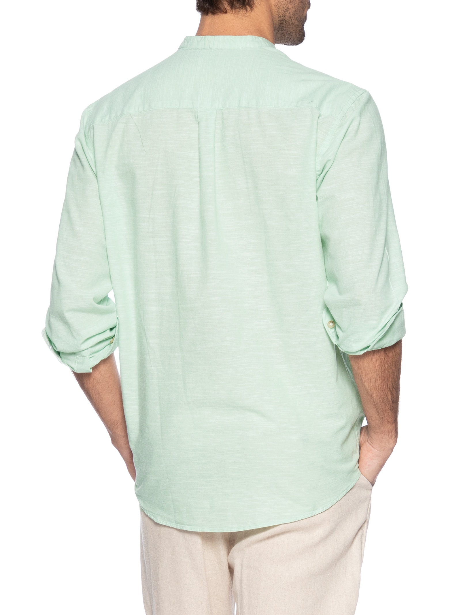 Camisa Masculina Comfort Fit Gola Padre Verde Jack & Jones
