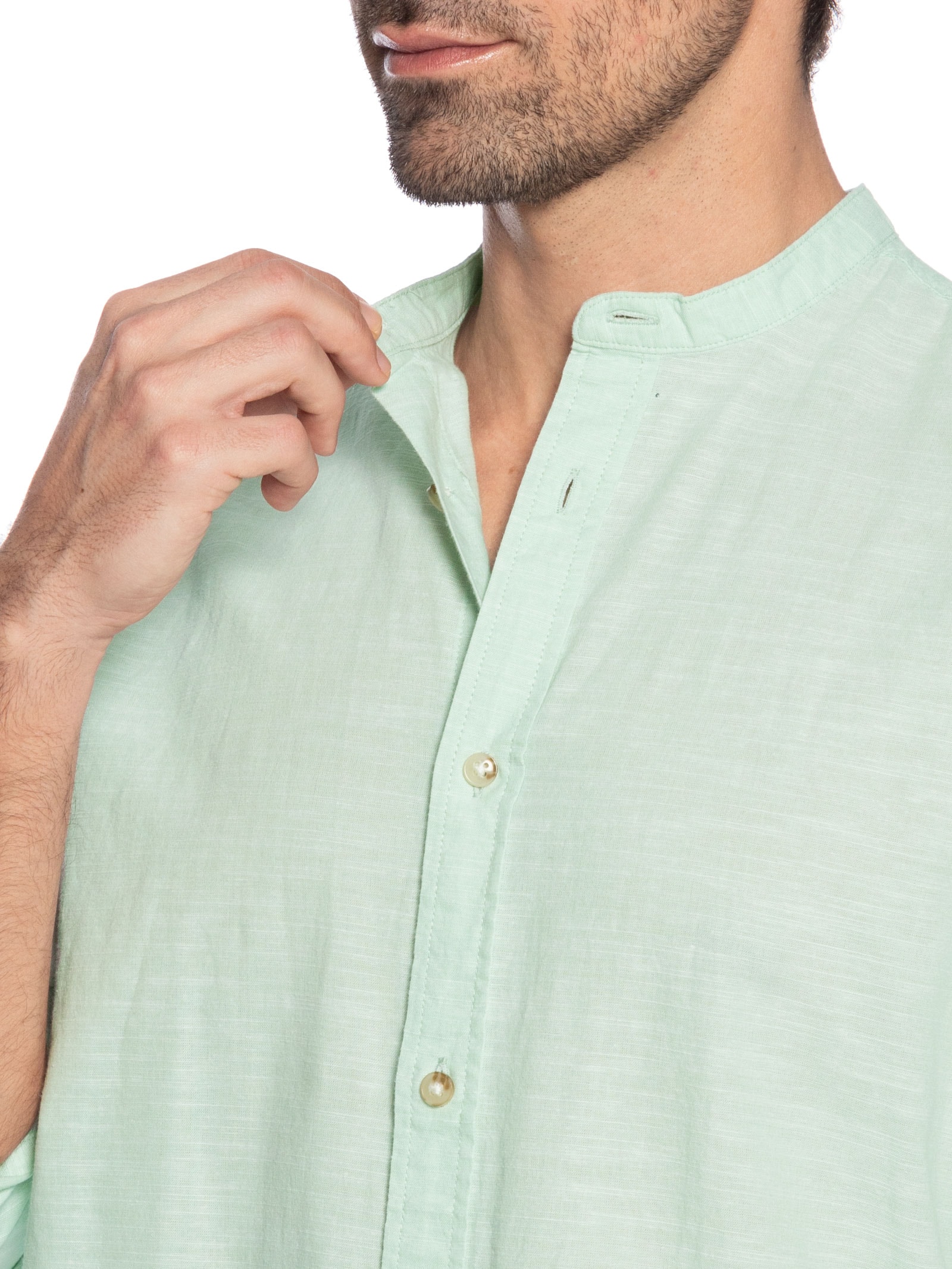 Camisa Masculina Comfort Fit Gola Padre Verde Jack & Jones