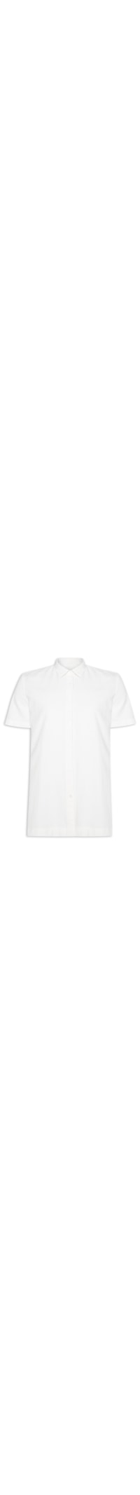 Camisa Masculina Cotton Weave Manga Curta - Off White