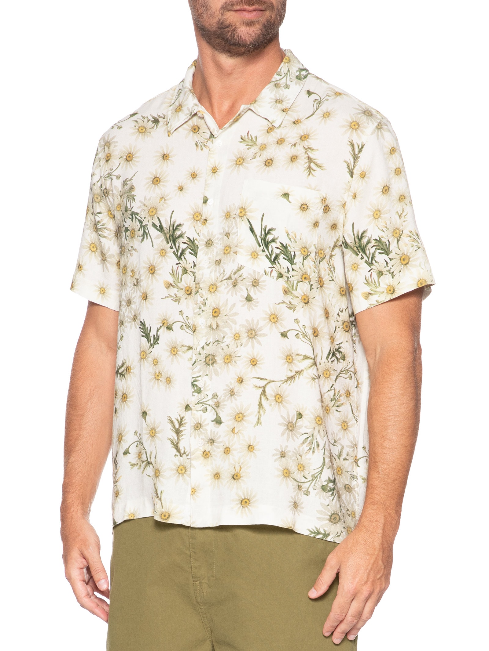 Camisa Masculina Daisy Light Branco Osklen