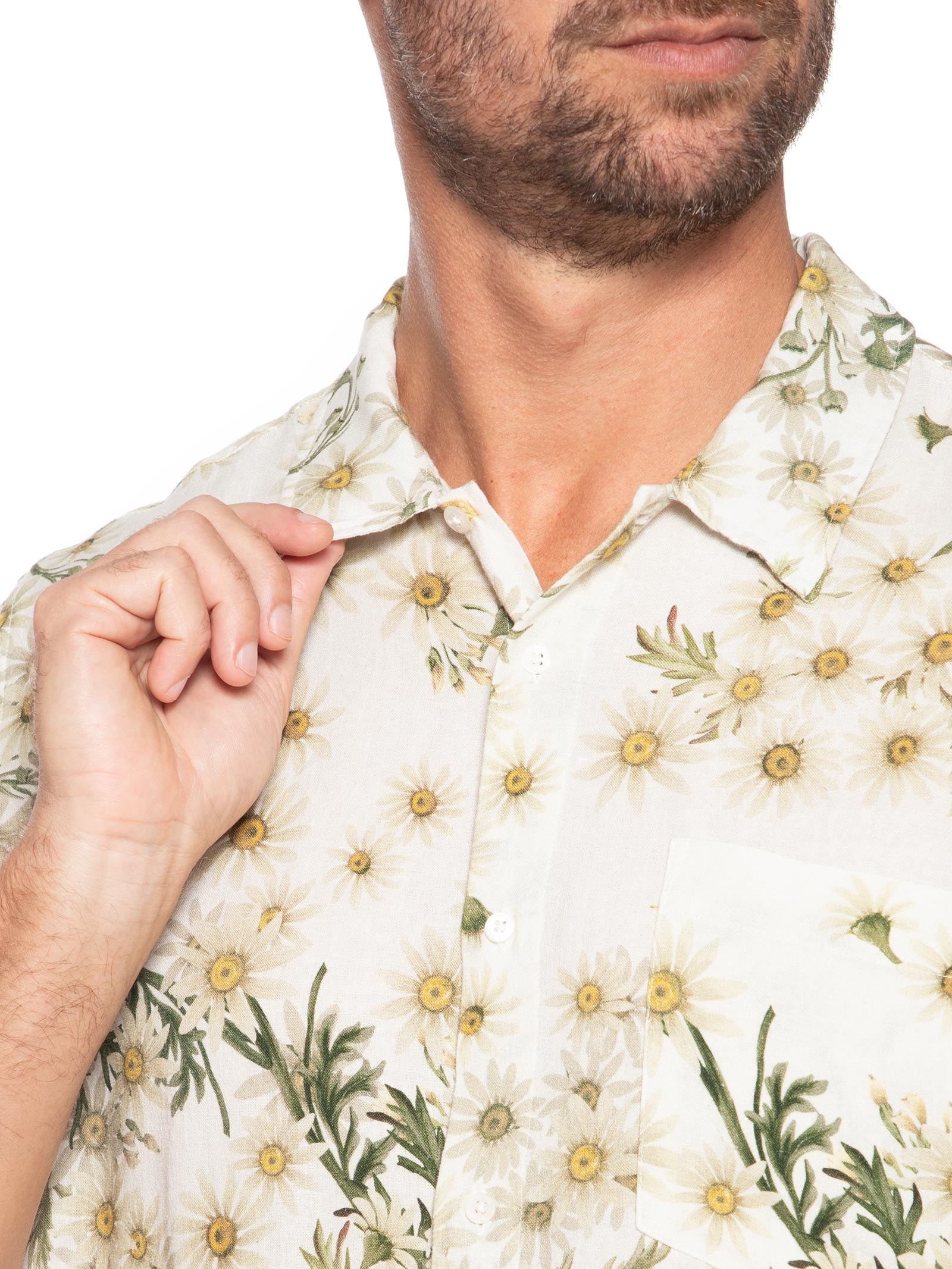 Camisa Masculina Daisy Light Branco Osklen
