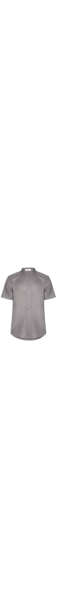 Camisa Masculina De Linho Ilha Manga Curta - Cinza