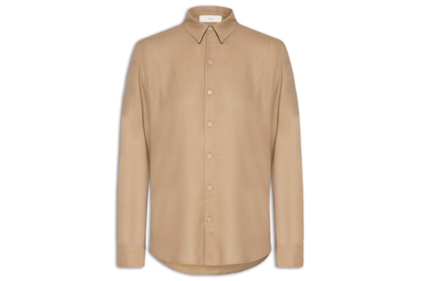 Camisa Masculina De Linho Litoral Manga Longa - Bege