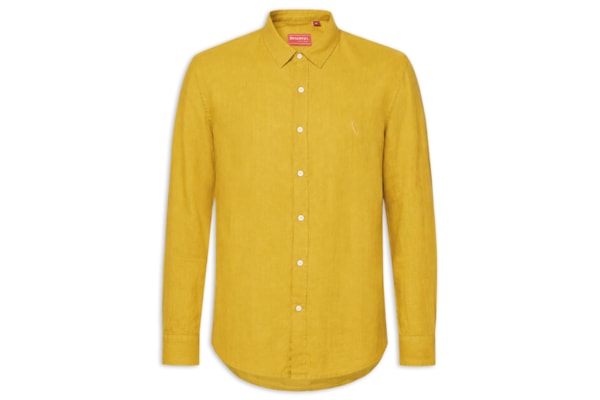 Camisa Masculina de Linho – Amarelo