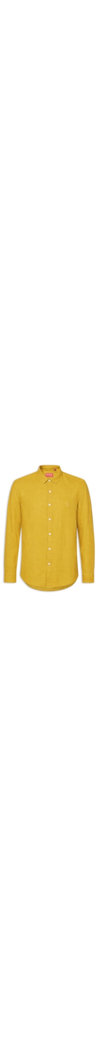 Camisa Masculina de Linho – Amarelo