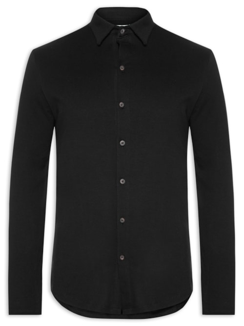 Camisa Masculina De Malha Salinas – Preto