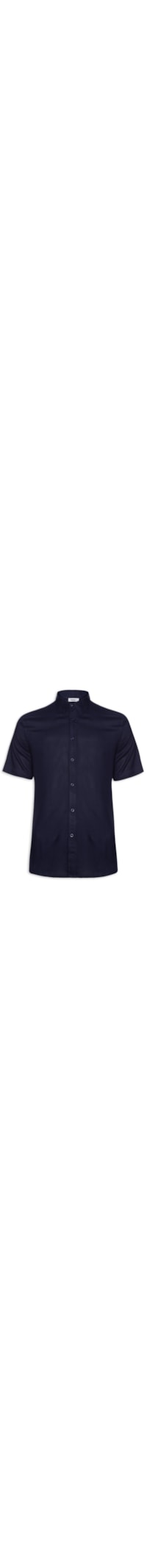 Camisa Masculina De Viscose Manga Curta - Azul