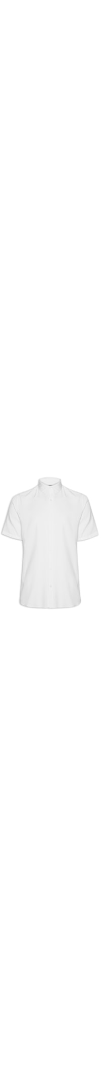 Camisa Masculina De Viscose Manga Curta - Branco