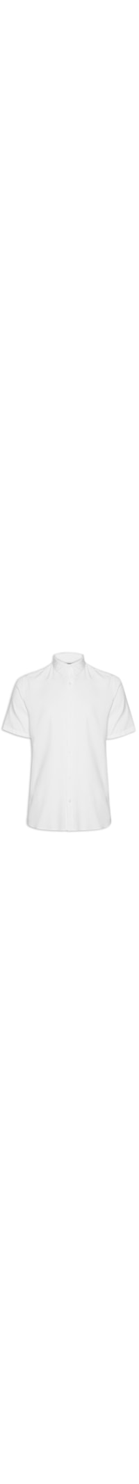 Camisa Masculina De Viscose Manga Curta - Branco