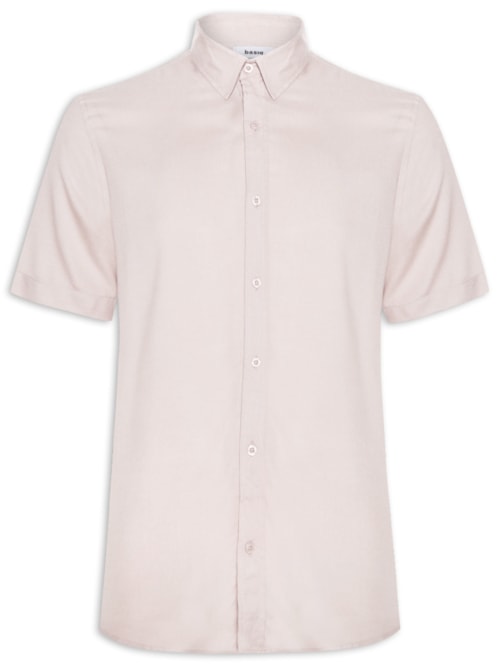 Camisa Masculina De Viscose Manga Curta – Cinza