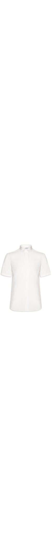 Camisa Masculina De Viscose Manga Curta - Off White