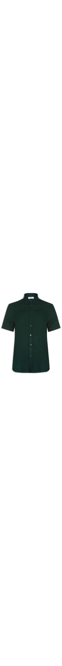 Camisa Masculina De Viscose Manga Curta - Verde
