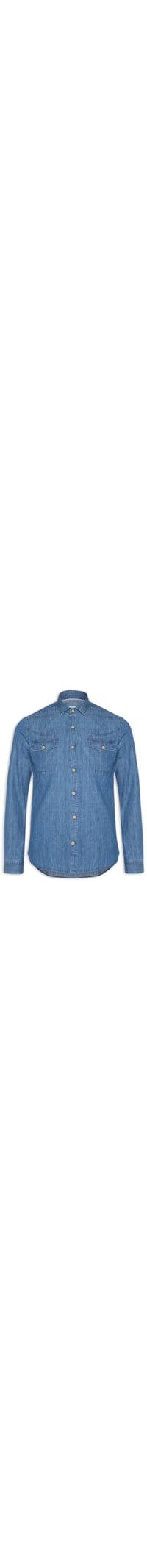 Camisa Masculina Denim Índigo - Azul