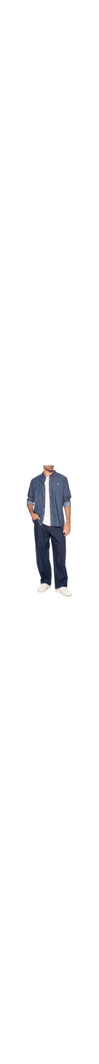 Camisa Masculina Denim Regular Fit - Azul