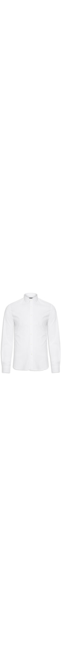 Camisa Masculina Dobby Manga Longa - Branco