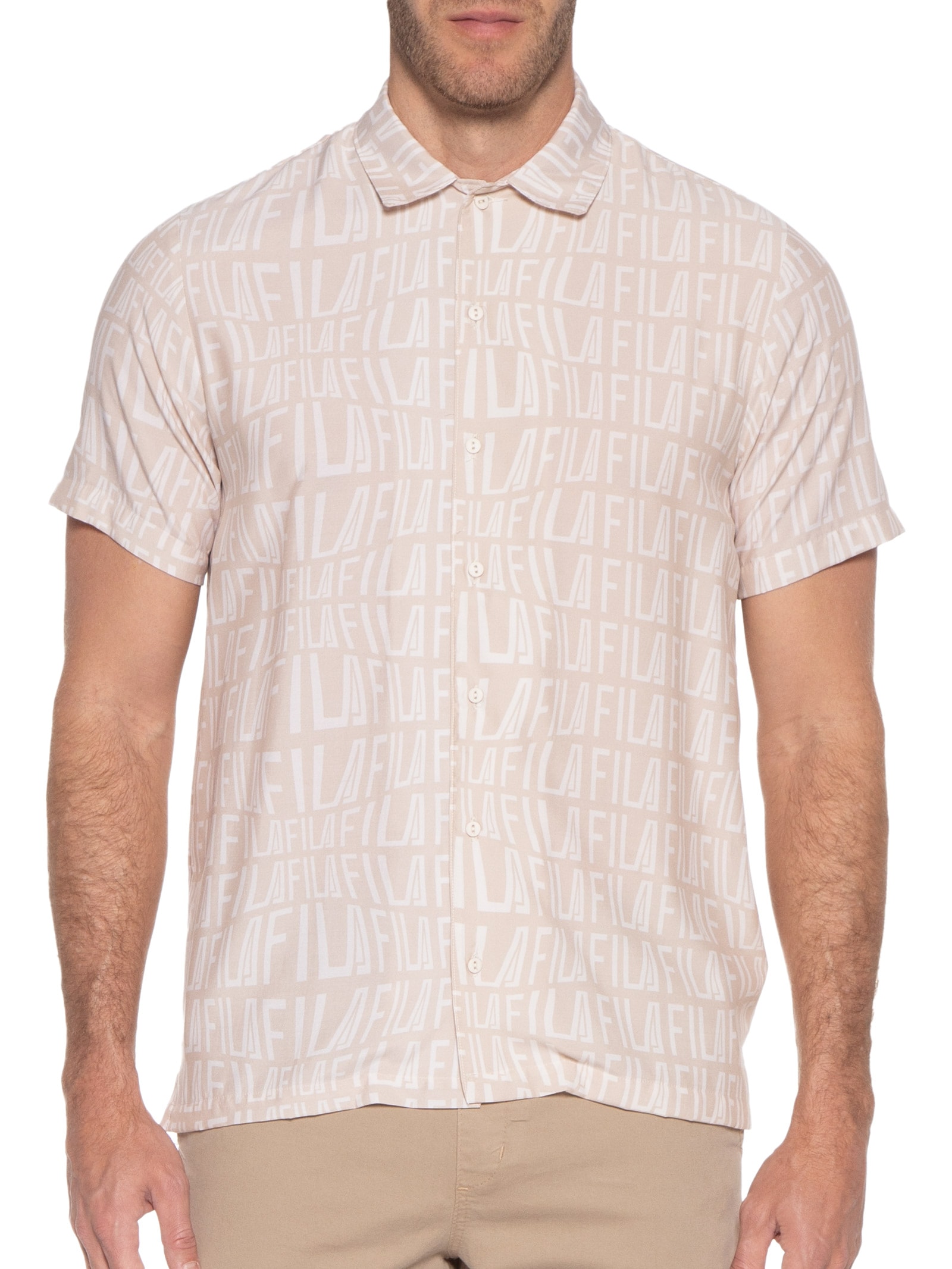 Camisa Masculina Dolce Vita Bege Fila