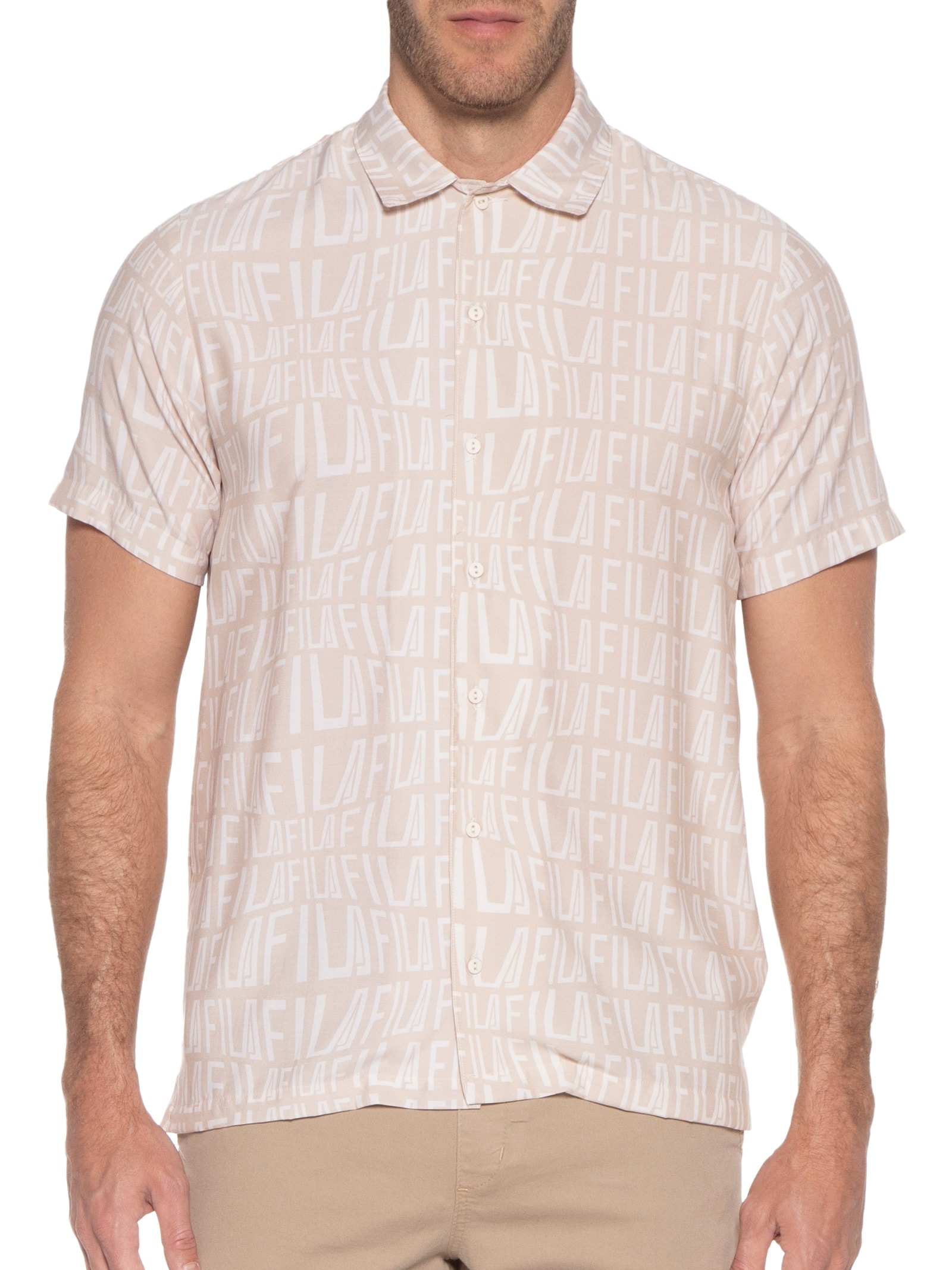 Camisa Masculina Dolce Vita Bege Fila