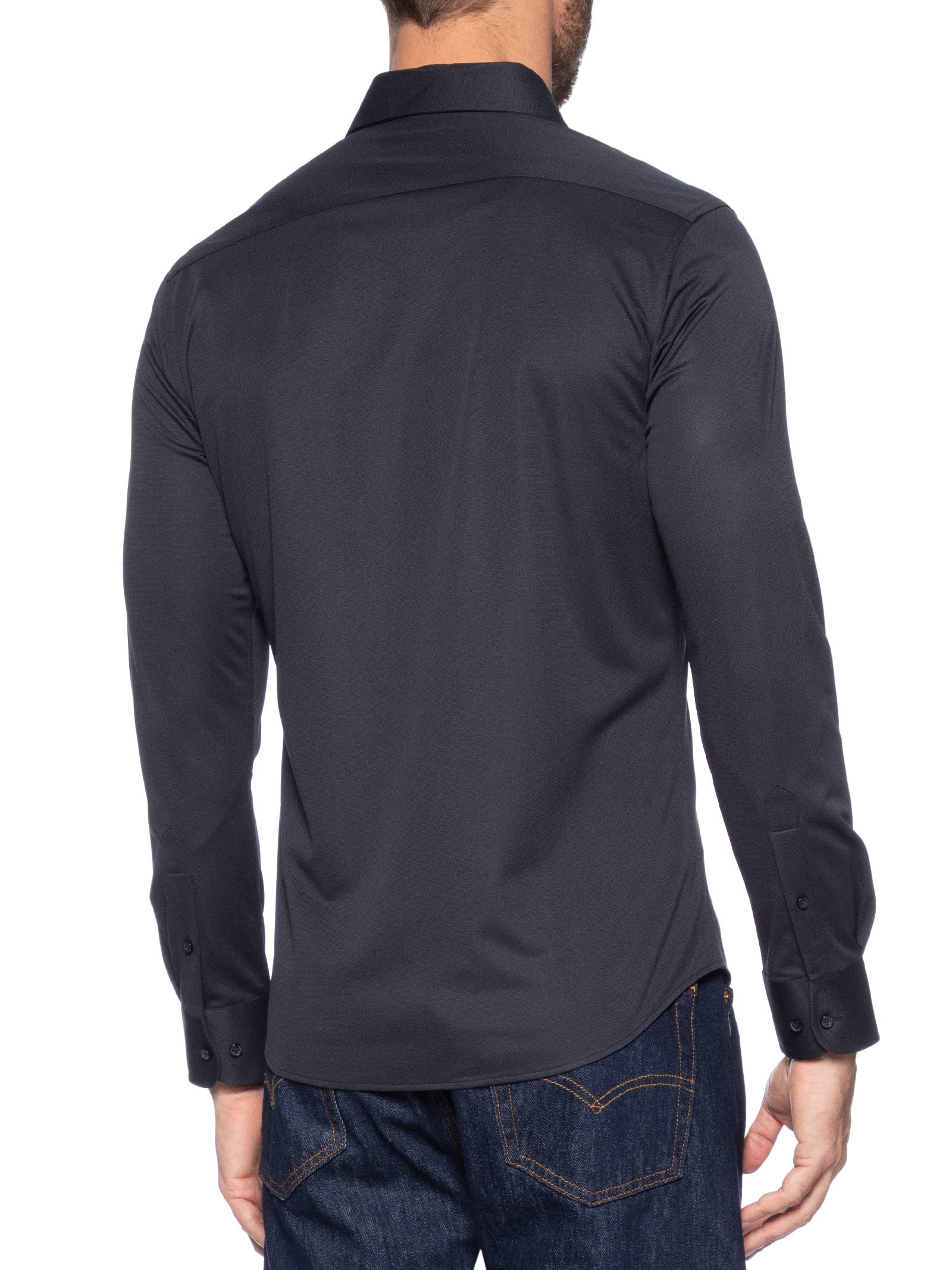 Camisa Masculina Easy Care Tecnológica Slim Fit Azul '2 Essential