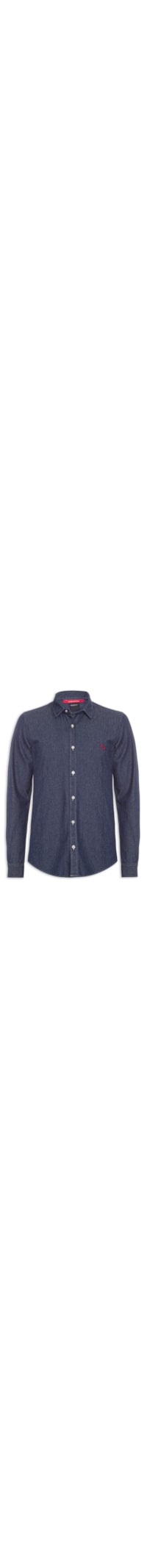 Camisa Masculina Easy Oxford - Azul