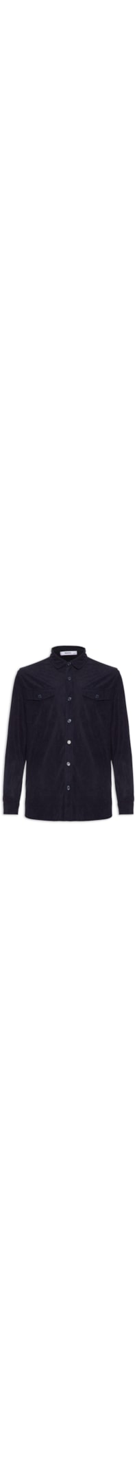Camisa Masculina em Cotelê - Azul
