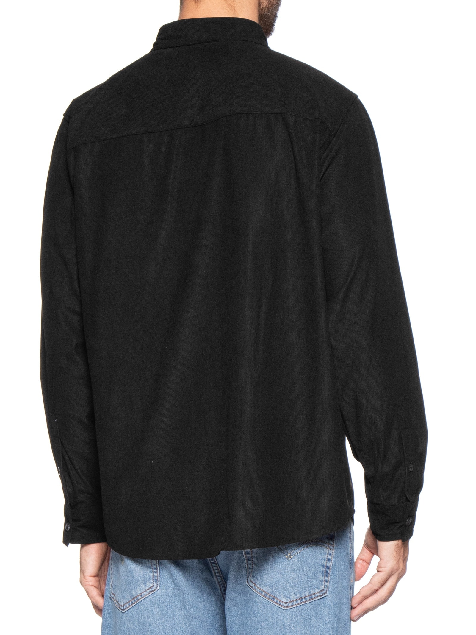 Camisa Masculina em Cotelê Preto Basiq Men