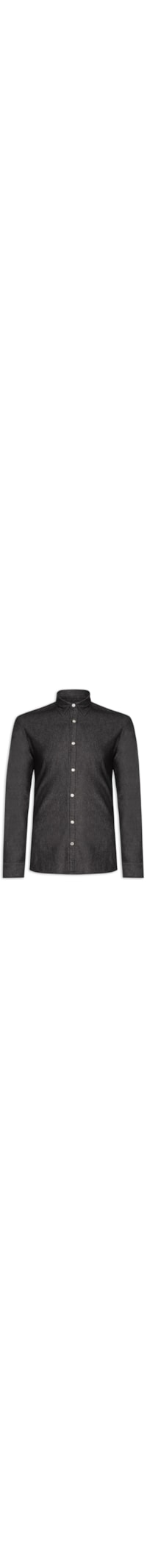 Camisa Masculina Em Denim - Preto