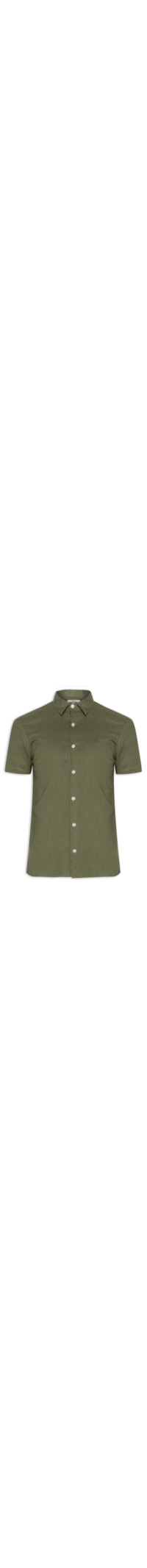 Camisa Masculina Em Linho - Verde