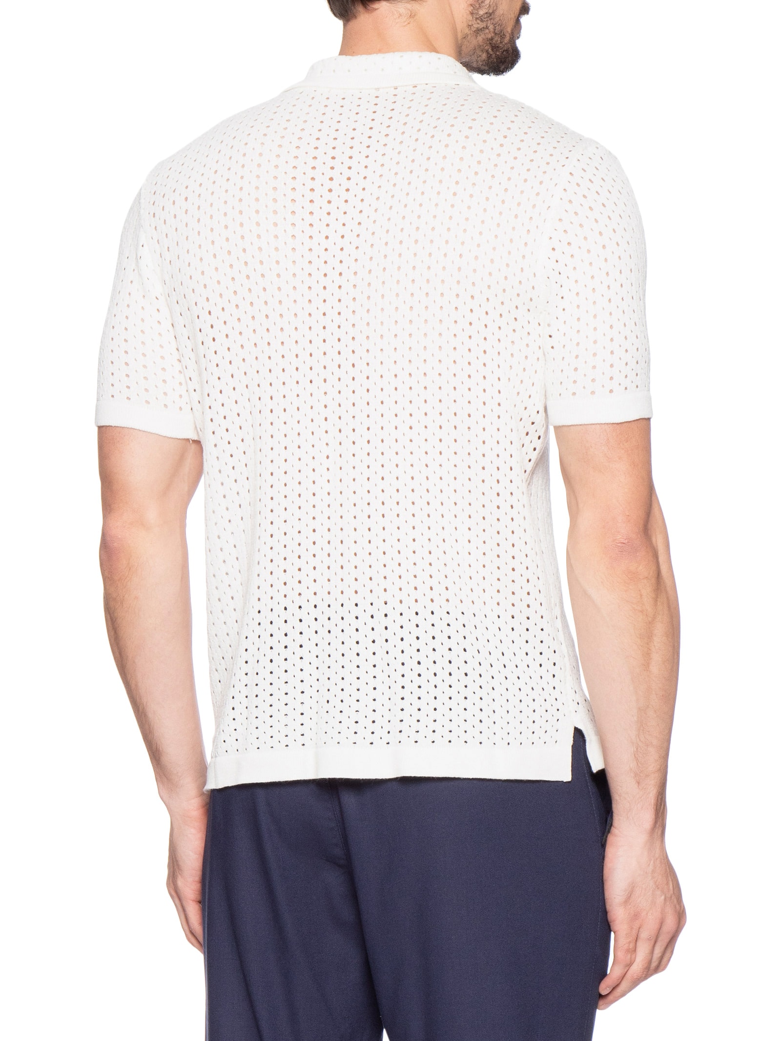 Camisa Masculina Em Tricot Off White Basiq Men