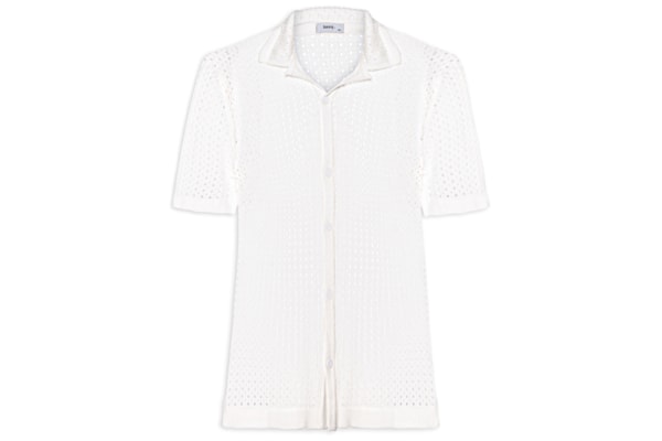 Camisa Masculina Em Tricot - Off White