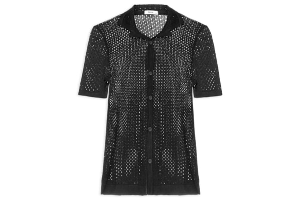 Camisa Masculina Em Tricot - Preto