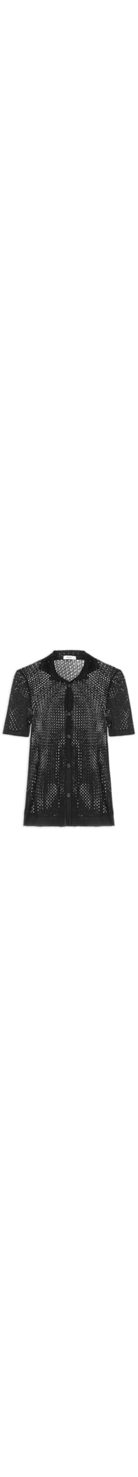 Camisa Masculina Em Tricot - Preto