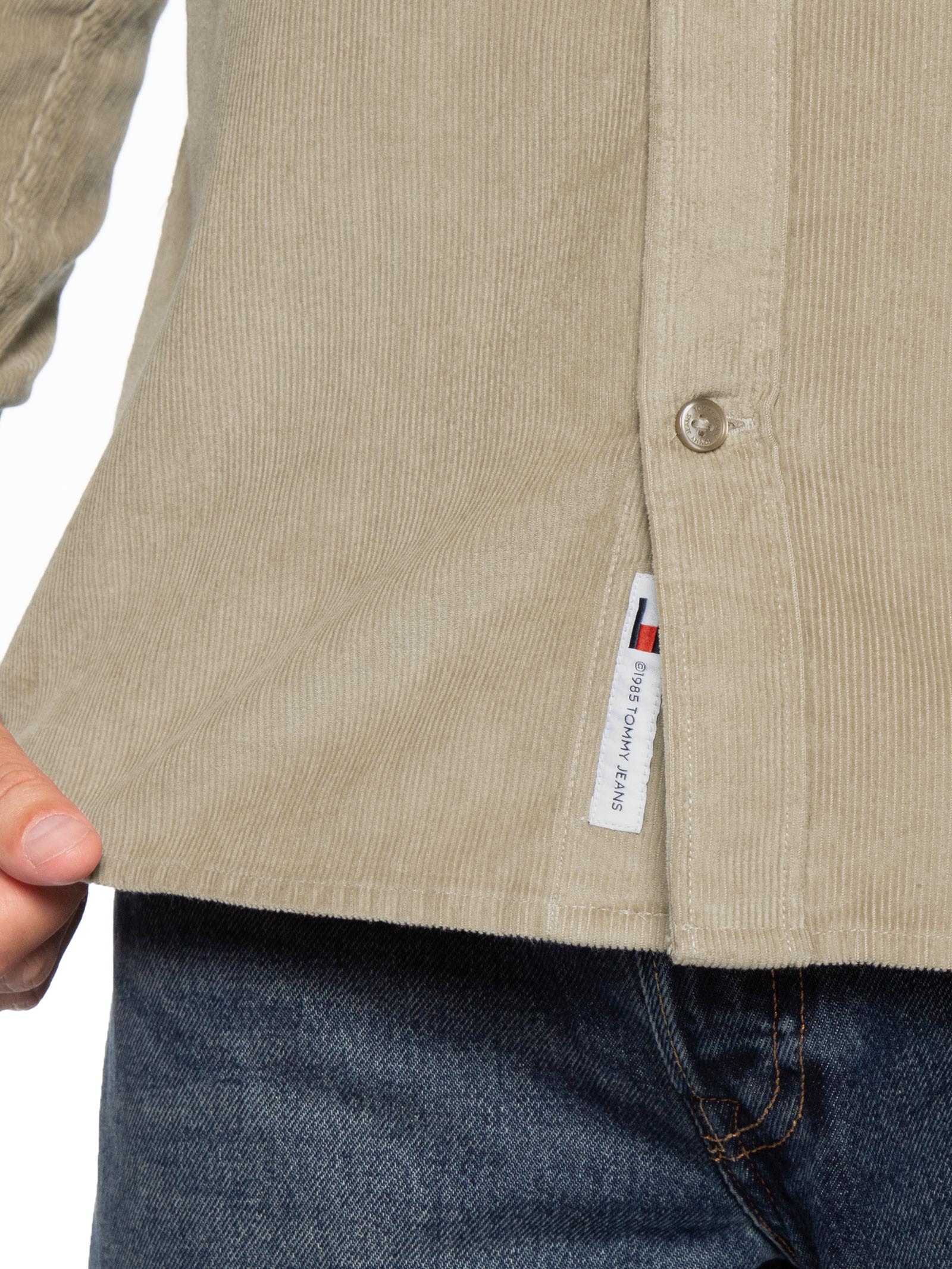 Camisa Masculina em Veludo Cotelê – Bege Tommy Jeans