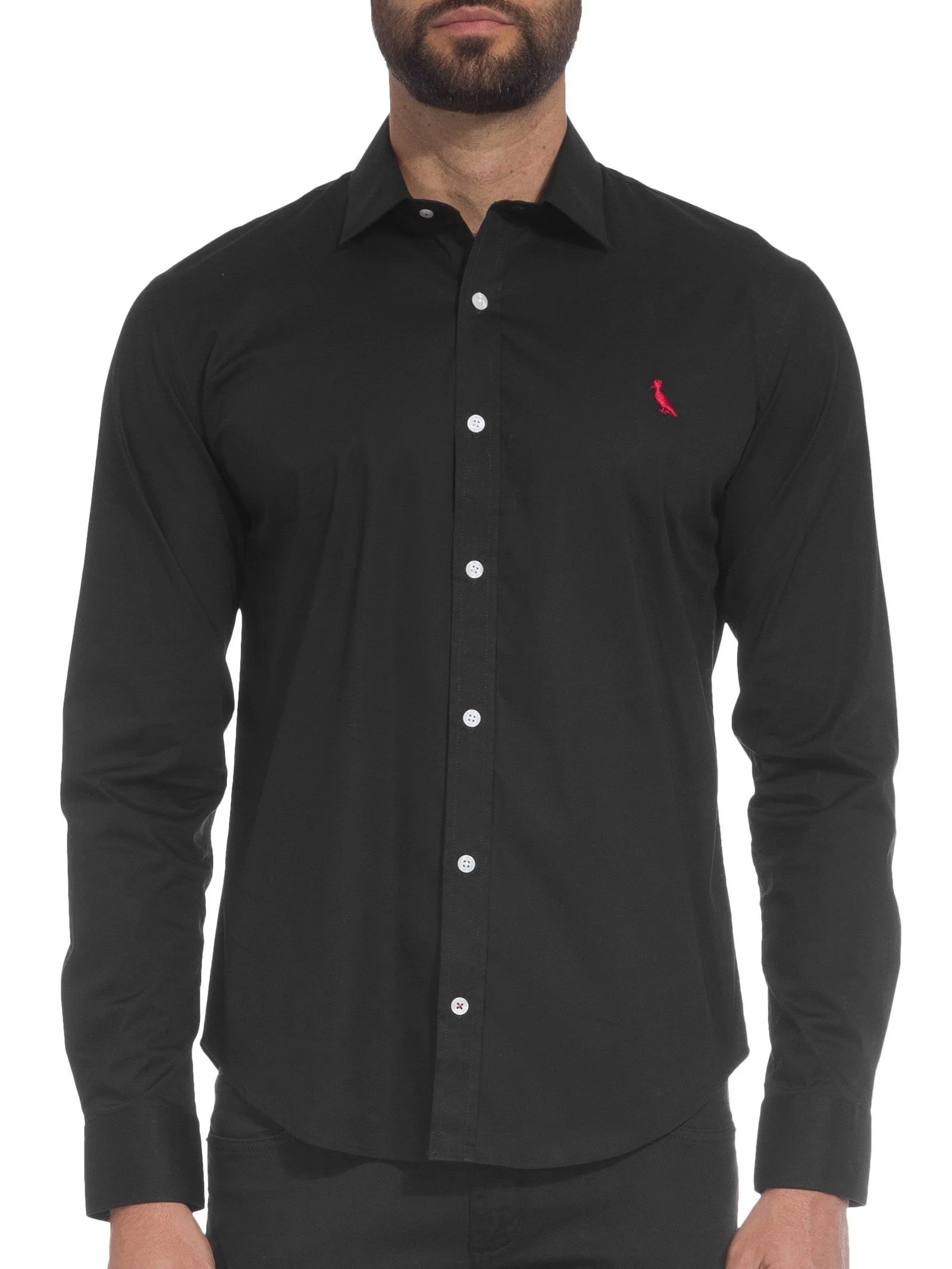 Camisa Masculina Enxuto Cores Elastano Preto Reserva