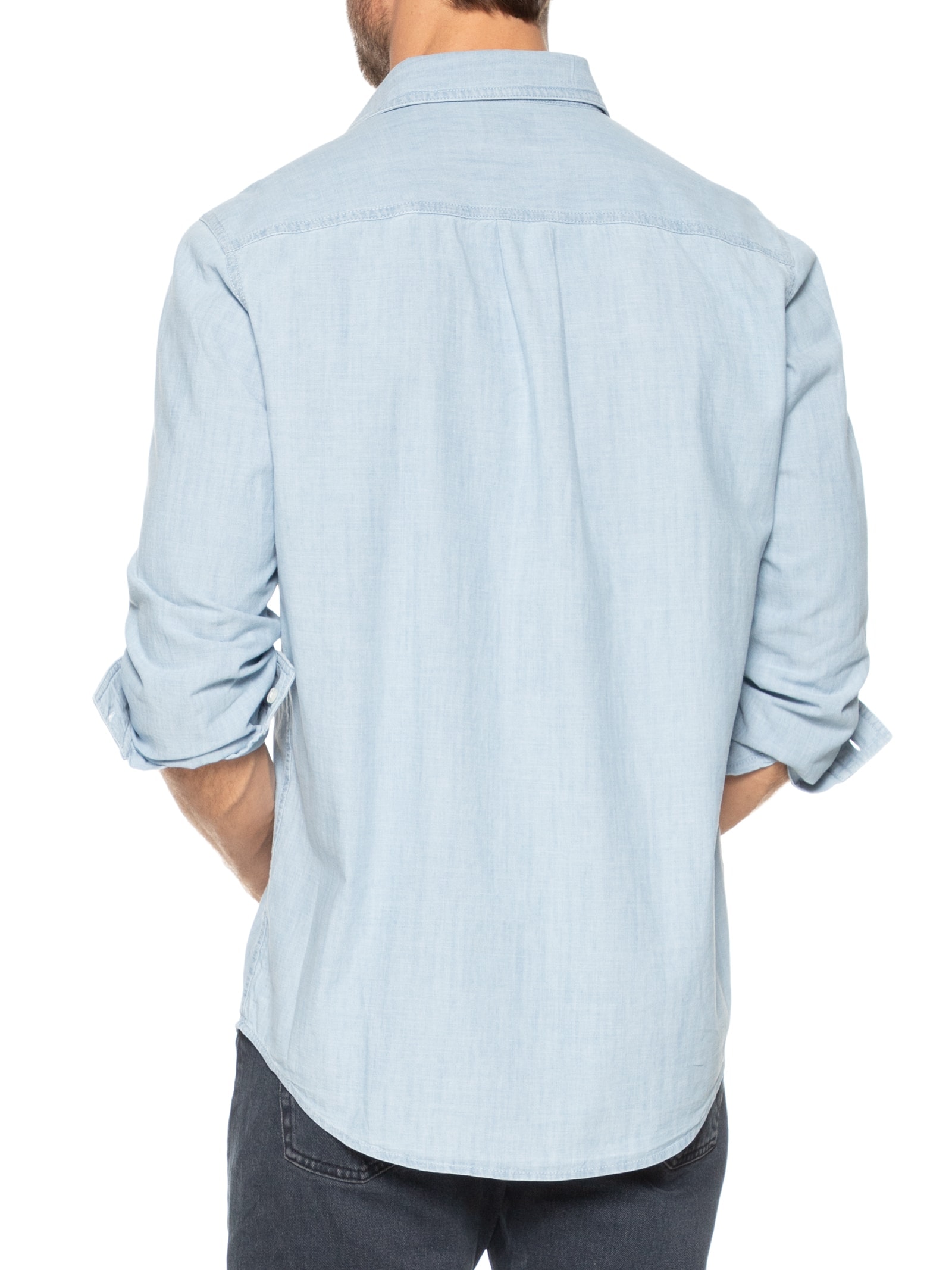 Camisa Masculina Erillo Azul Hugo