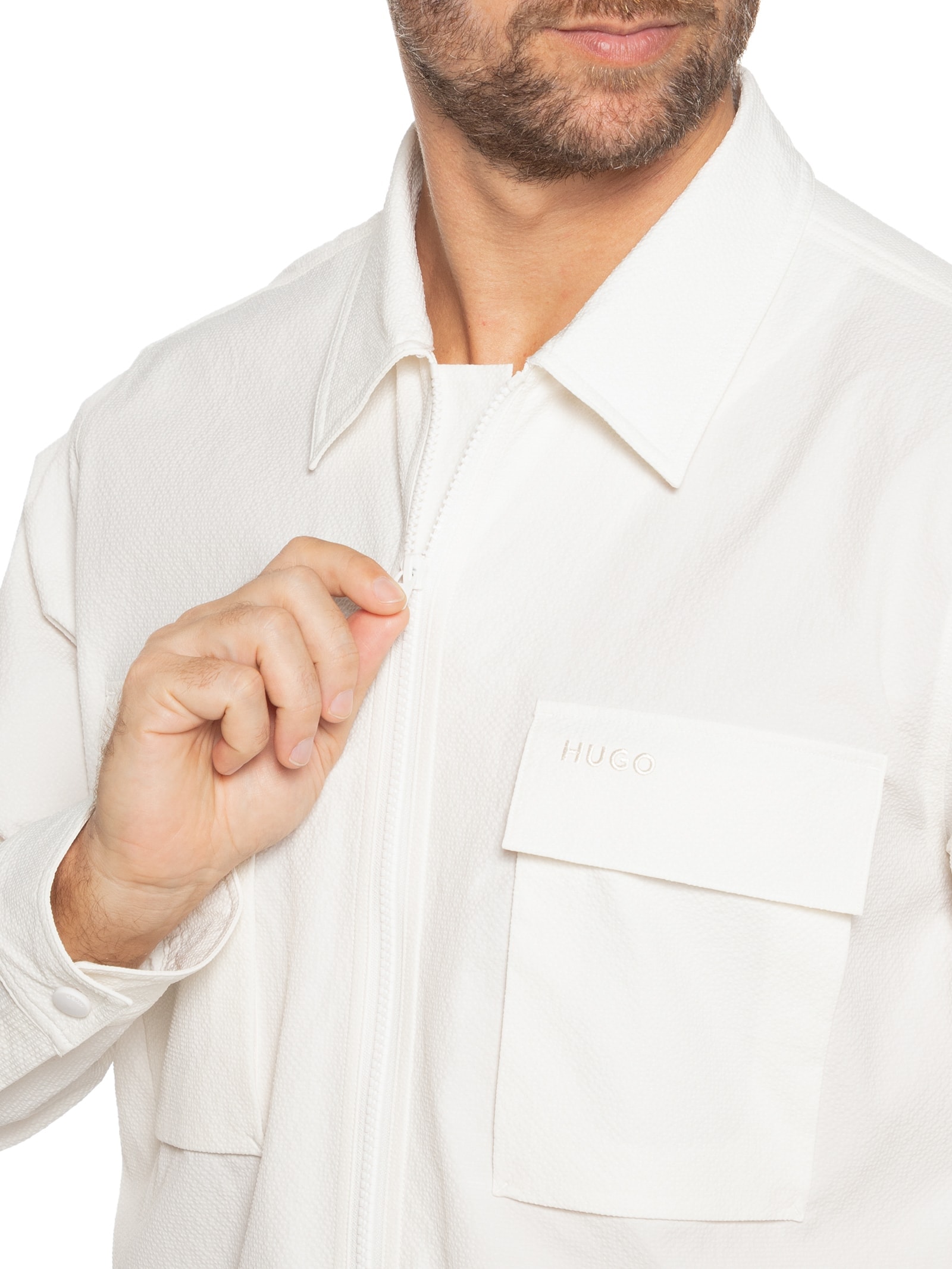 Camisa Masculina Eselio Off White Hugo