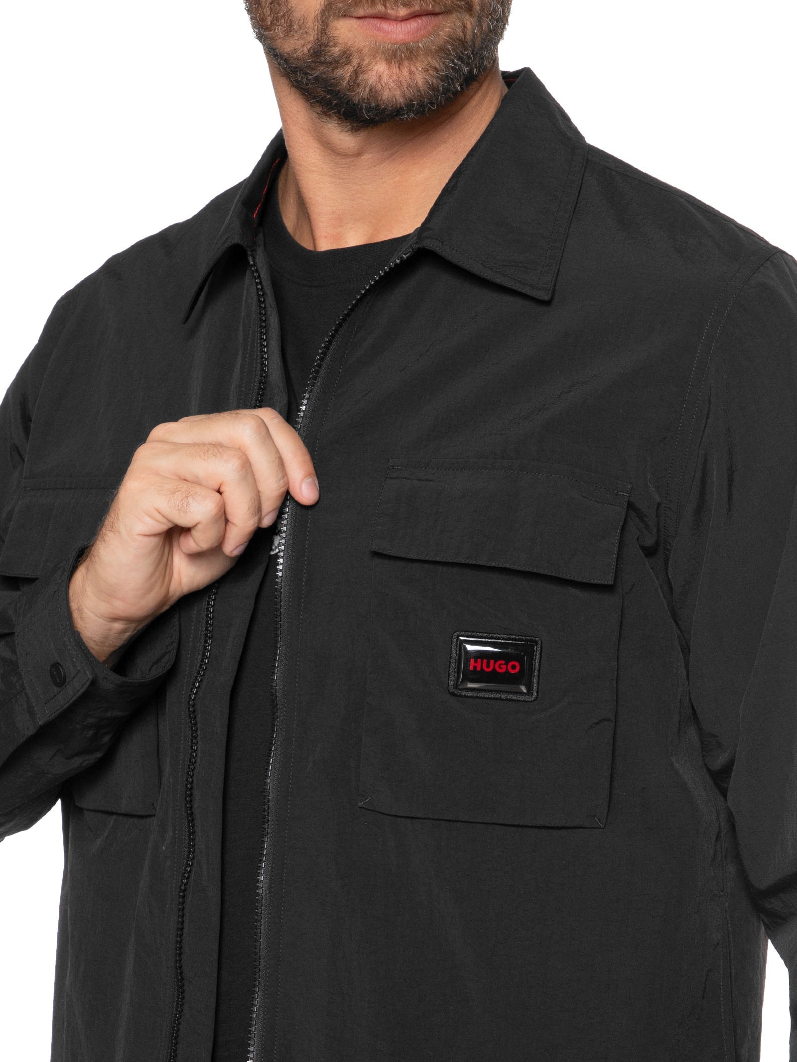 Camisa Masculina Eselio Preto Hugo