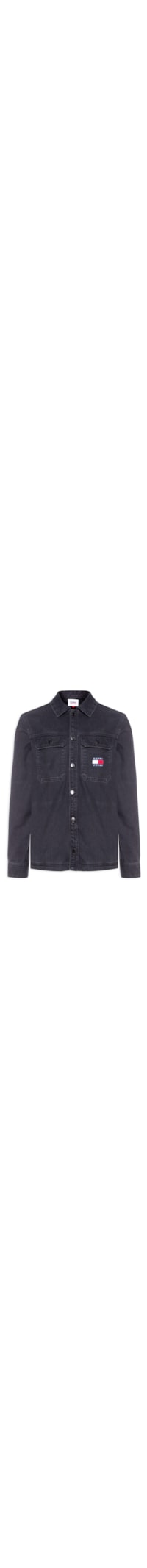Camisa Masculina Essential Denim Overshirt - Preto